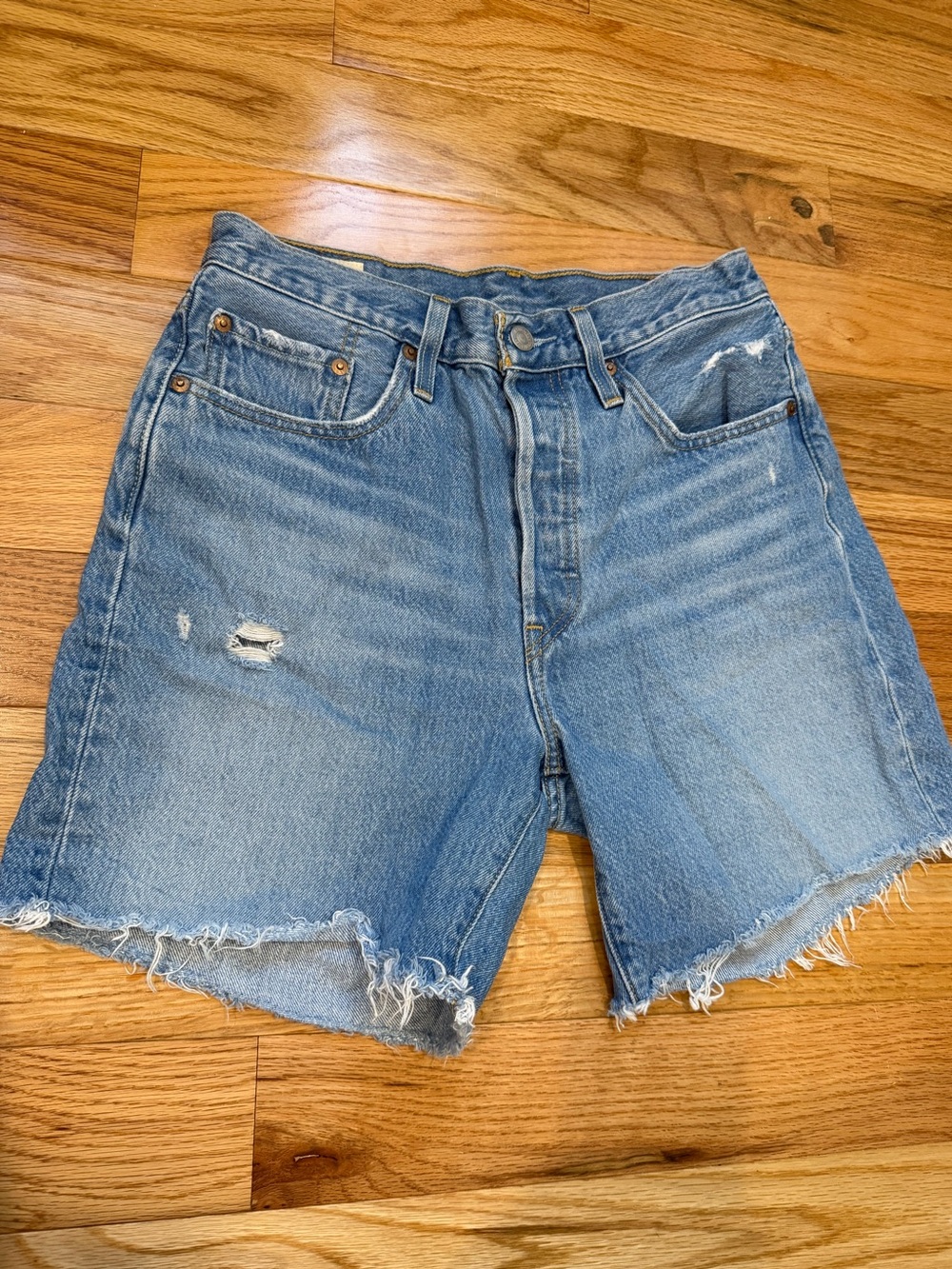 Levi's Women's Light Blue Denim Cutoff Shorts